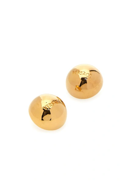 Shop Versace Woman Golden Metal Earrings