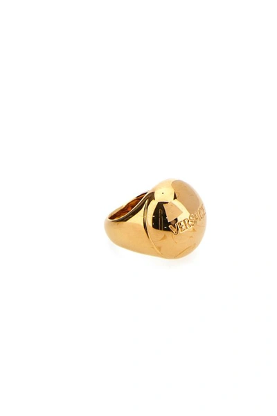 Shop Versace Woman Golden Metal Ring