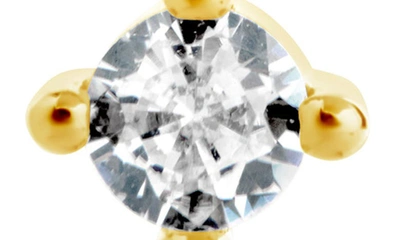 Sterling Forever Mandy Cz Drop Earrings In Gold