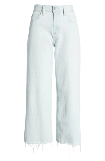 Ag Saige High Waist Raw Hem Straight Leg Jeans In Tide Pool