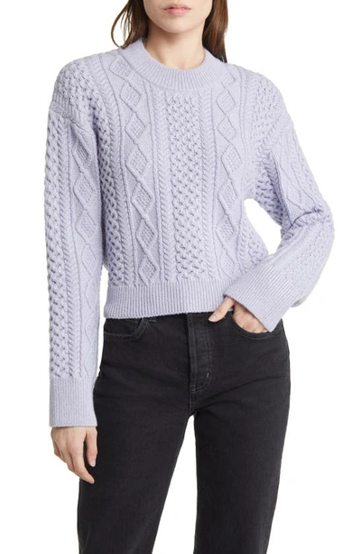 Shop Rails Amy Cable Sweater In Lavender