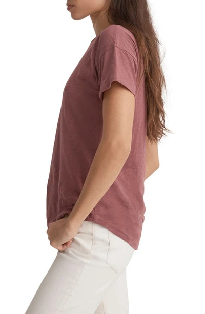 Shop Madewell Whisper Cotton Crewneck T-shirt In Pressed Grape