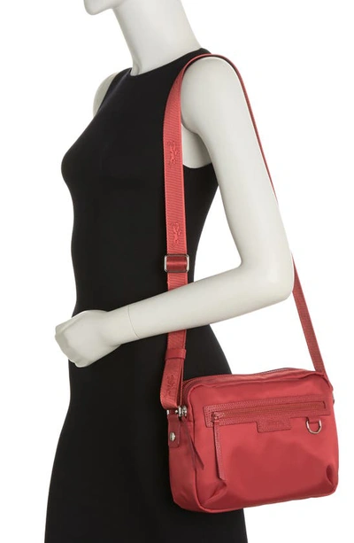 Longchamp Le Pliage Neo Leather Camera Bag In Red