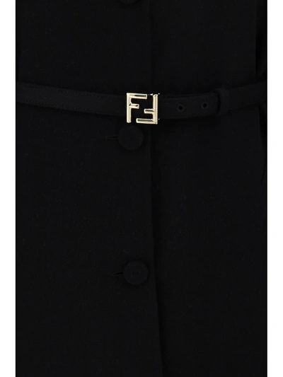 Shop Fendi Ff Light Coat In Black