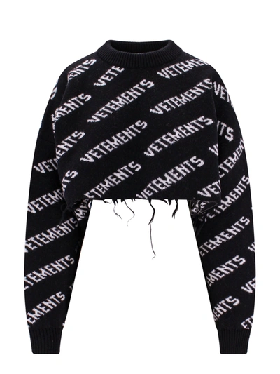 Shop Vetements Sweater In Nero