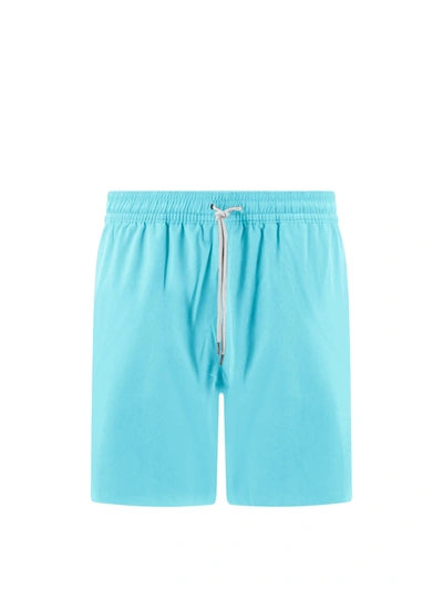 Shop Polo Ralph Lauren Swim Trunks In Blu