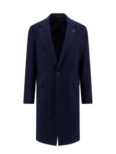Shop Lardini Coat In Blu