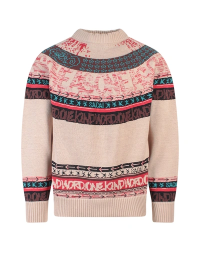 Shop Sacai Sweater In Multicolore