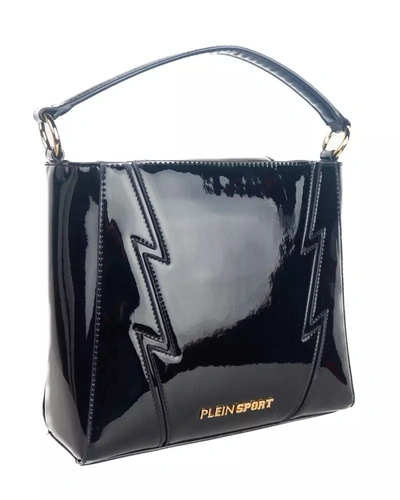 Shop Plein Sport Sleek Patent Effect Crossbody Women's Bag In Black