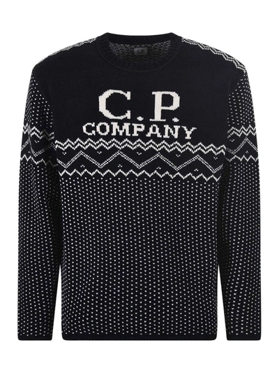 Shop C.p. Company Sweater In Nero/panna