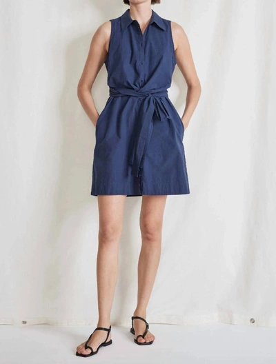 Shop Apiece Apart Rio Tie Mini Dress In Navy In Blue
