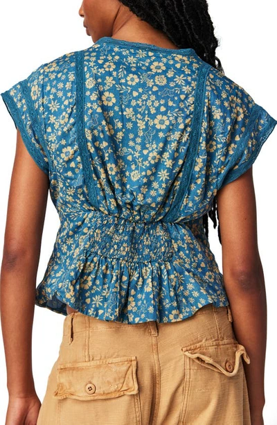 Shop Free People Landy Print Lace Top In Garden Combo