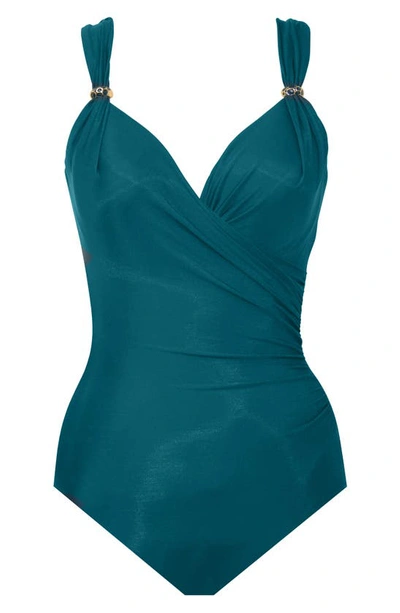 Shop Miraclesuit Razzle Dazzle Siren One-piece Swimsuit In Nova Green