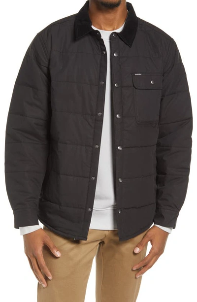 Shop Brixton Cass Quilted Jacket In Black/black