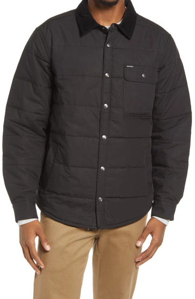 Shop Brixton Cass Quilted Jacket In Black/black