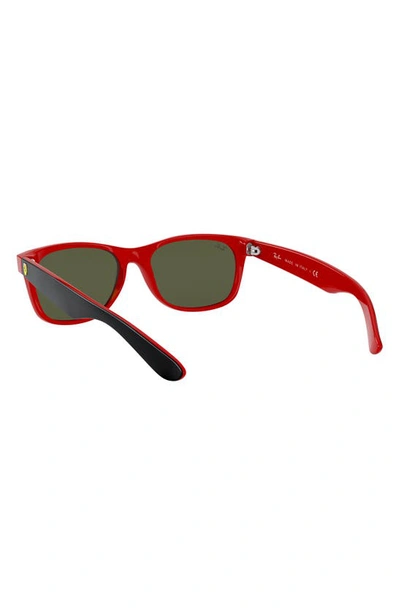 Shop Ray Ban 55mm Mirrored Square Sunglasses In Red Black