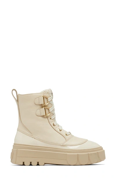 Shop Sorel Caribou X Waterproof Lace-up Boot In Bleached Ceramic/ Oatmeal