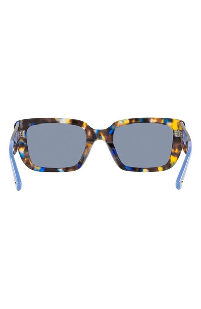 Shop Tory Burch 51mm Rectangular Sunglasses In Tortoise