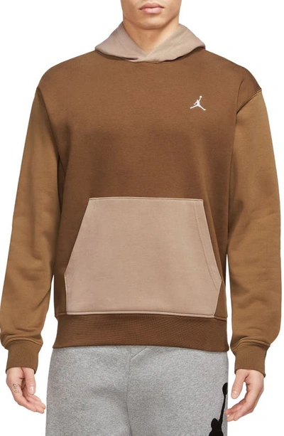 Shop Jordan Essentials Pullover Hoodie In Tan/ Brown/ Hemp/ White