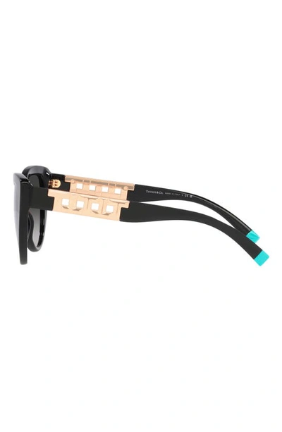 Tiffany & Co 56mm Gradient Cat Eye Sunglasses In Black