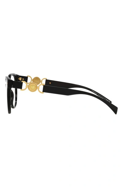 Shop Versace 55mm Cat Eye Optical Glasses In Black