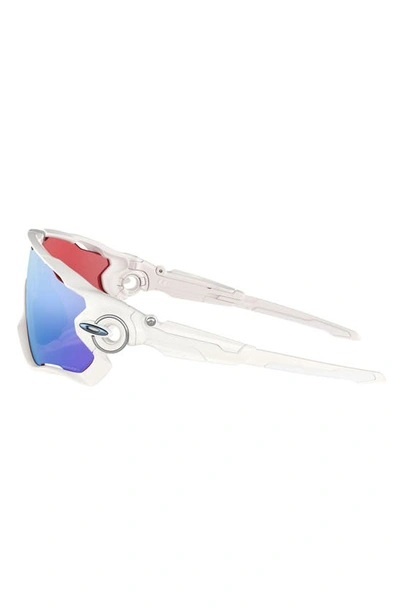 Oakley 31mm Rectangular Wrap Sunglasses In White