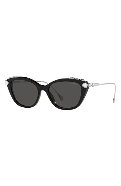 Swarovski Crystal-embellished Cat-eye Frame Sunglasses In Black