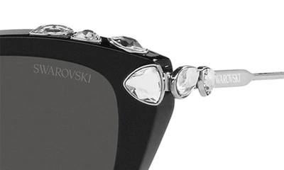 Swarovski Crystal-embellished Cat-eye Frame Sunglasses In Black