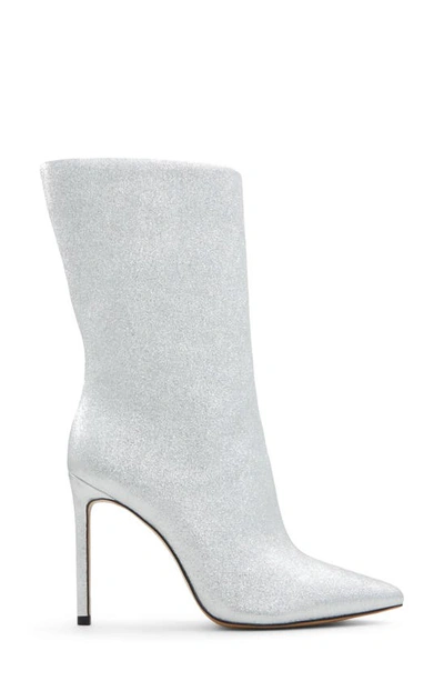 Shop Aldo Silva Pointed Toe Bootie In Silver