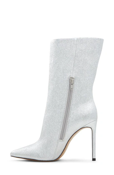 Shop Aldo Silva Pointed Toe Bootie In Silver