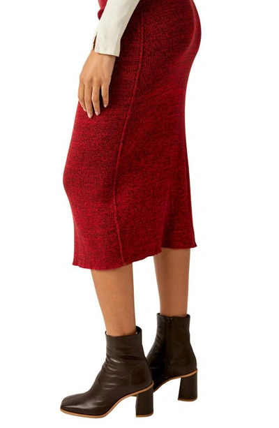 Shop Free People Golden Hour Midi Sweater Skirt In Mulberries Combo