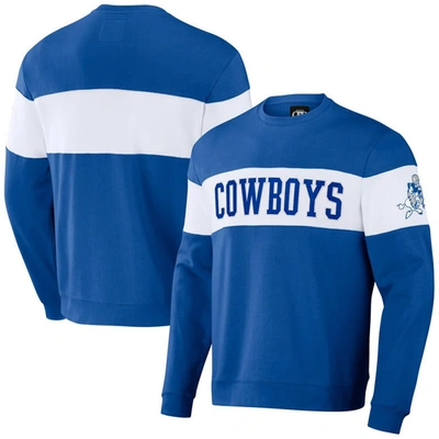 Shop Nfl X Darius Rucker Collection By Fanatics Royal Dallas Cowboys Team Color & White Pullover Sweatshi