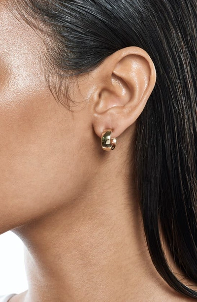 Shop Lana Wide Huggie Hoop Earrings In Yellow Gold