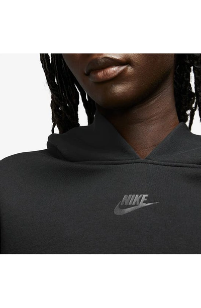 Shop Nike Sportswear Tech Fleece Oversize Asymmetric Hoodie In Black/ Black