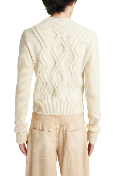 Shop Isabel Marant Tristan Merino Wool Blend Sweater In Ecru