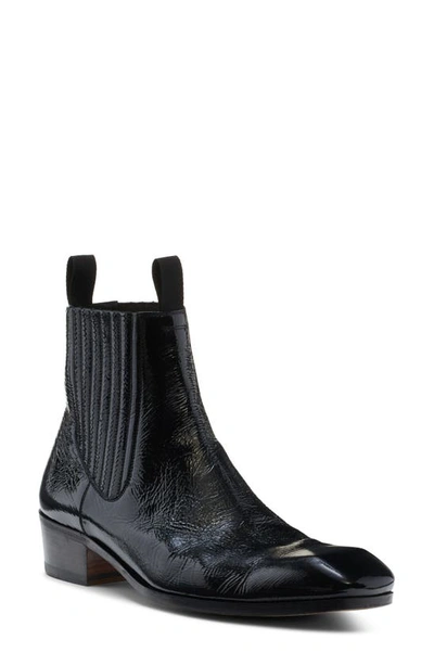 Shop Tom Ford Bailey Crackled Leather Chelsea Boot In Black