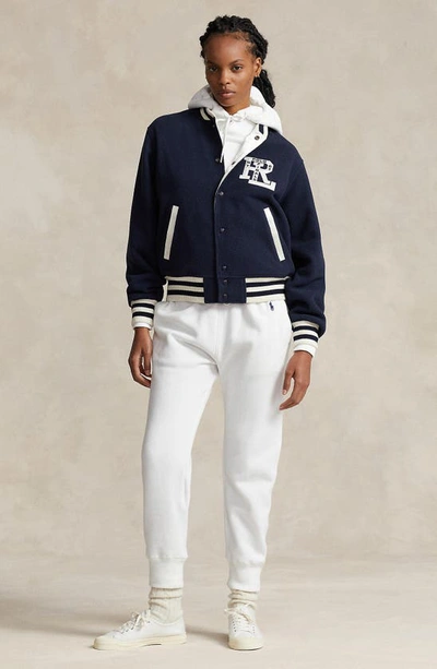 Polo Ralph Lauren Rl-logo Reversible Bomber Jacket In Hunter Navy