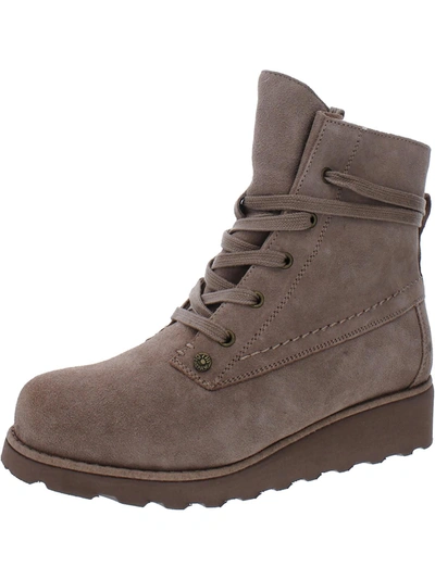 Shop Bearpaw Krista Womens Wedge Ankle Boots In Brown