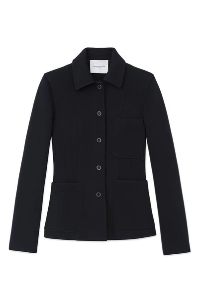 Shop Lafayette 148 Wool Blend Jacket In Black