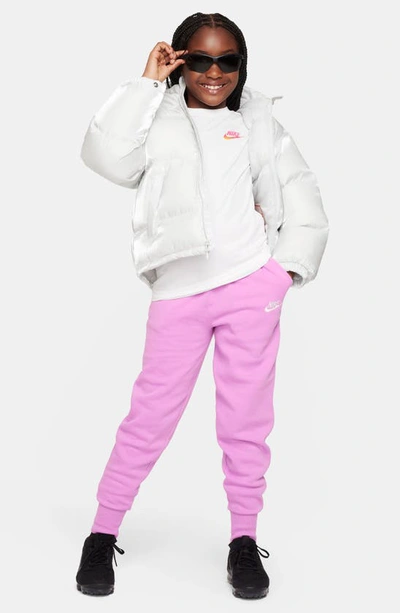 Shop Nike Kids' Sportswear Club Fleece Joggers In Rush Fuchsia/ White