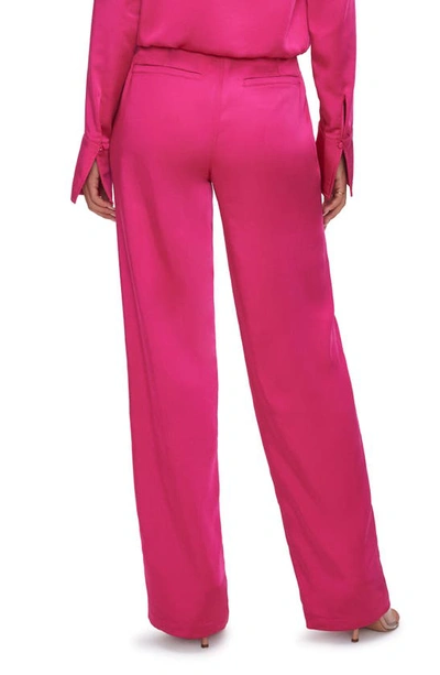 Shop Good American Washed Satin Straight Leg Pants In Love Potion007