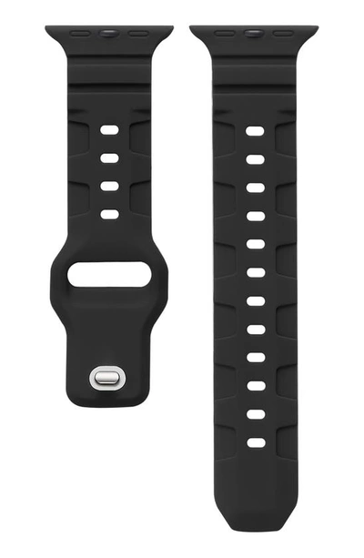 Shop The Posh Tech Ridge Silicone 27mm Apple Watch® Watchband In Black