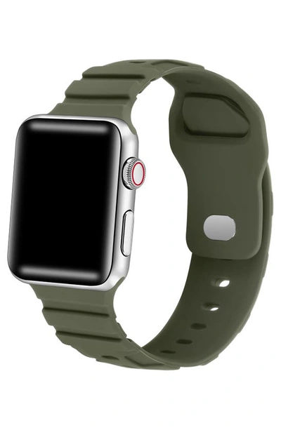 Shop The Posh Tech Ridge Silicone 27mm Apple Watch® Watchband In Green