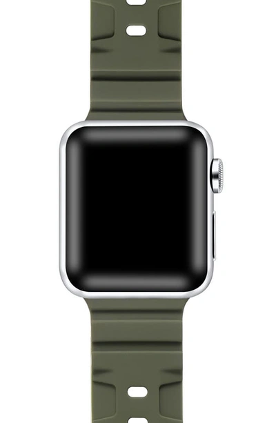 The Posh Tech Ridge Silicone 27mm Apple Watch® Watchband In Green