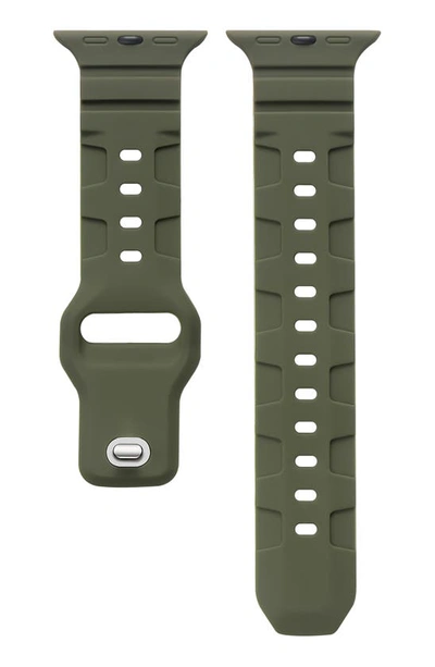 Shop The Posh Tech Ridge Silicone 27mm Apple Watch® Watchband In Green