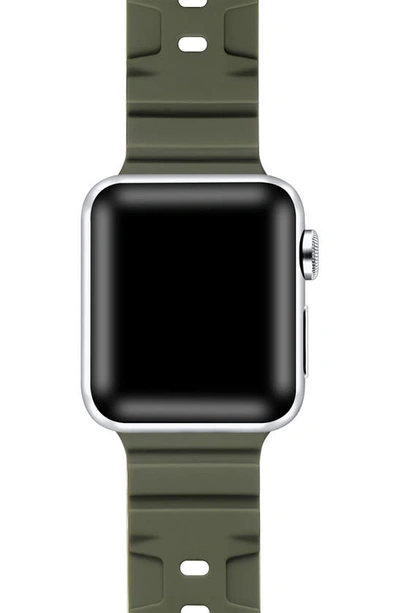 Shop The Posh Tech Ridge Silicone 27mm Apple Watch® Watchband In Green