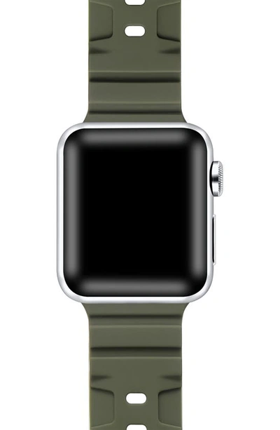 The Posh Tech Ridge Silicone 27mm Apple Watch® Watchband In Green