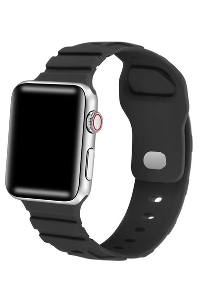 The Posh Tech Ridge Silicone 27mm Apple Watch® Watchband In Black