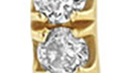 Shop Zoë Chicco Small Diamond Pavé Huggie Earrings In 14k Yellow Gold