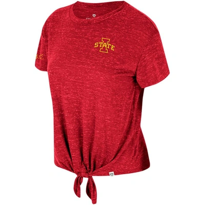 Shop Colosseum Cardinal Iowa State Cyclones Finalists Tie-front T-shirt